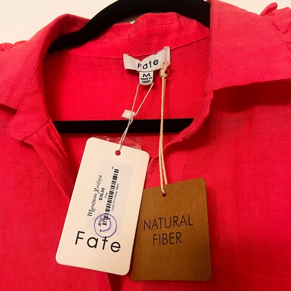 Pink linen top - Picture 3 of 6